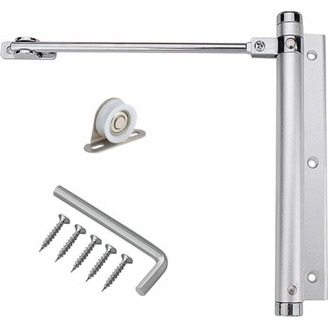 Ferme-Porte à Ressort en Alliage d'aluminium de Porte Closers réglable Facile à installer Dispositif de fermeture automatique 45kg (1 pièce)