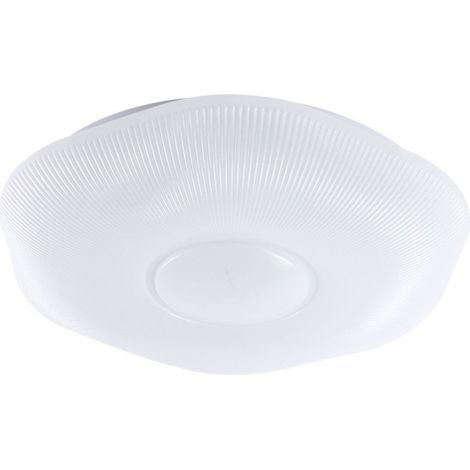 V-TAC Plafoniera LED 40W Ondulata Telecomando CCT 3in1 D400mm Dimmerabile,Cover Zigrinata