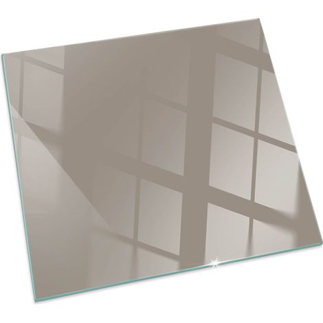 Kaminofen Glasplatte Kaminplatte Kaminglas Funkenschutzplatte Dekorative Sicherheitsglas Farbe Braun Quadratisch 50x50 cm