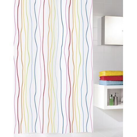 Kleine Wolke Duschvorhang Jolie multicolor, 120 x 200 cm Duschvorhang
