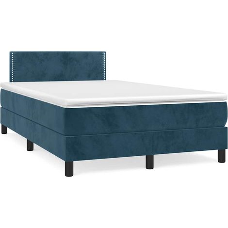 Maison Exclusive - Cama box spring con colchón terciopelo azul os (1/5)