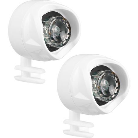 Lot de 2 mini lampes frontales pour chaussures de sport extérieur (randonnée, camping), pile bouton intégrée, blanches (1/5)
