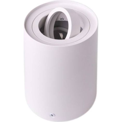 Spot tube orientable saillie blanc rond GU10 35W Ecolight (1/2)