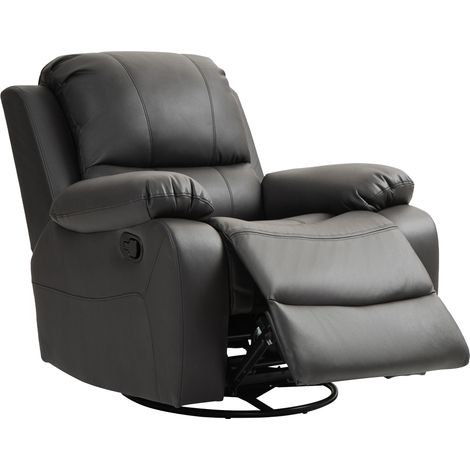 Fauteuil inclinable, acier, noir, jusqu’à 150 kg, 93 x 100 x 98 cm, dossier, repose-pieds réglables, pivot, cadre (1/5)