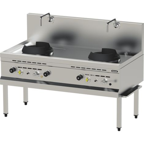 WOK GAZ SERIE 750 - 2 BRULEURS - 2 X 33 KW - NAYATI