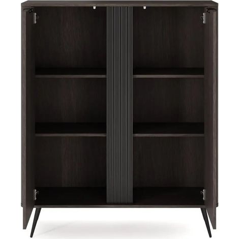 SELENA - Commode 2 portes 113cmbois de chêne - Chêne foncé (1/5)