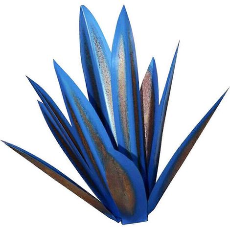 Hier ist ein Titelvorschlag auf Französisch (maximal 190 Zeichen): DIY Rustikale Metallskulptur Künstliche himmelblaue Agave, Gartendekoration, künstliche Pflanze, ideal für Terrasse und Balkon (156 Z