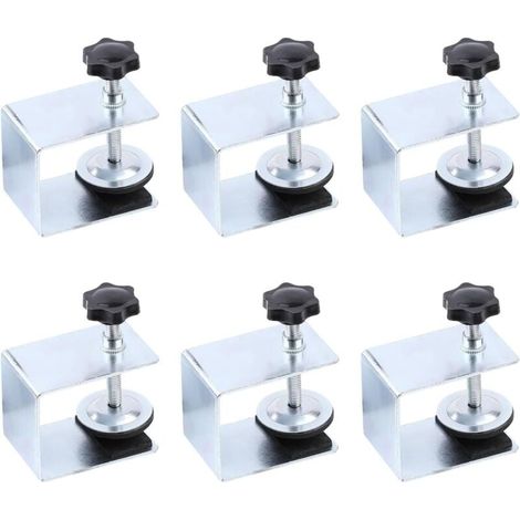 6 Pièces Pince en C en Galvanisé, Serre-Joints C Réglables, Support de Fixation en C pour Travail Bois Bricolage, Soudage, Facile à Installer (1/4)