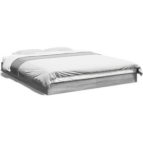 Maison Exclusive - Estructura de cama sin colchón gris Sonoma 160 (1/5)