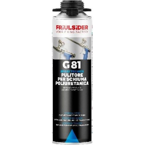 A&eacuterosol technique G81 Friulsider nettoyant pour mousse polyur&eacutethane 500ml - .325 - 1,3 - 72