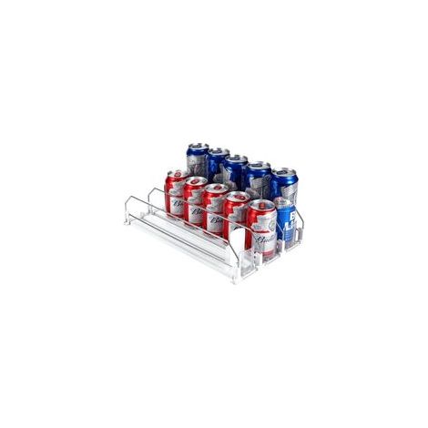 Rangement Frigo Organisateur Frigo GlissièRe Ajustable 3 RangéEs Distributeur Canette Frigo Automatique Rangement Canette Frigo Distributeur Boisson Range Bouteille Frigo
