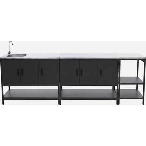 Modulo cucina da esterno in acciaio inossidabile, 3 moduli