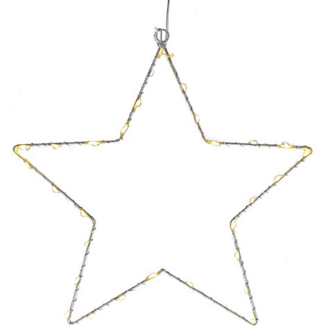 LED Leuchtstern weiß - 30 cm - Deko Weihnachts Stern für Außen und Innen