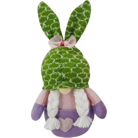 1 peluche lapin de Pâques, gnome, cadeau de printemps, poupée sans visage, décoration (1/5)