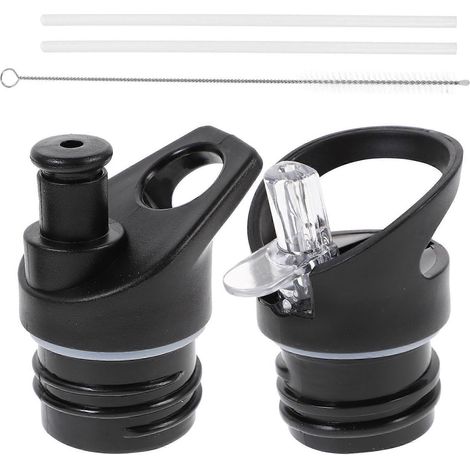 Lot de 2 couvercles de bouchons d'embout de ventouse portables en plastique pour bouteilles sous vide. Couvercles pratiques pour embouts de bouteilles sous vide à usage quotidien (noir, style aléatoir