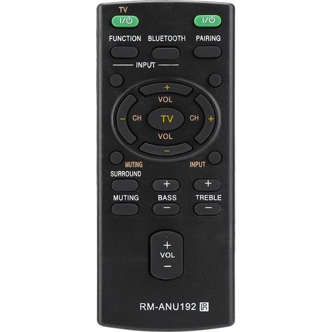 Télécommande de remplacement RM-ANU192 pour barre de son Sony SACT60BT HTCT60BT SSWCT60 (1/5)