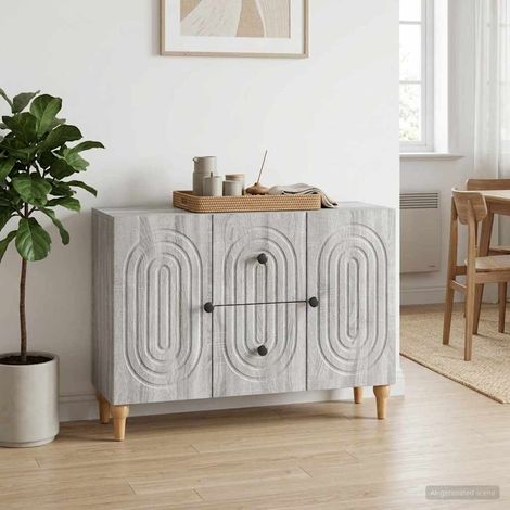 Meuble TV Sonoma gris 89 x 34,5 x 60 cm Bois d'ingénierie vidaXL (1/5)