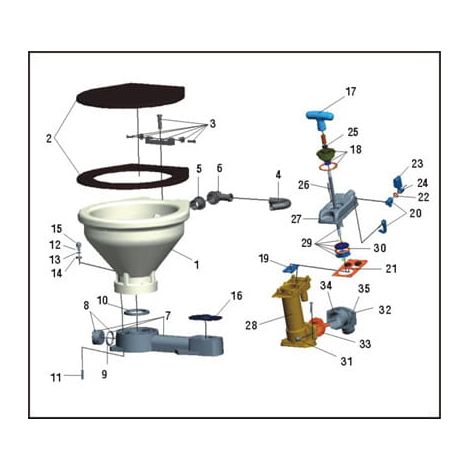 Kit di riparazione manuale per WC, set LT A (1/3)