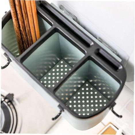 Boîte de rangement pour vaisselle Kitchen Cage, boîte de rangement murale pour baguettes, organisateur de rangement pour vaisselle. (1/3)