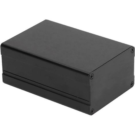 Boîte de jonction électrique étanche en aluminium, boîtier de raccordement noir lisse pour montage DIY, type fendu 46x76x110mm (1/5)