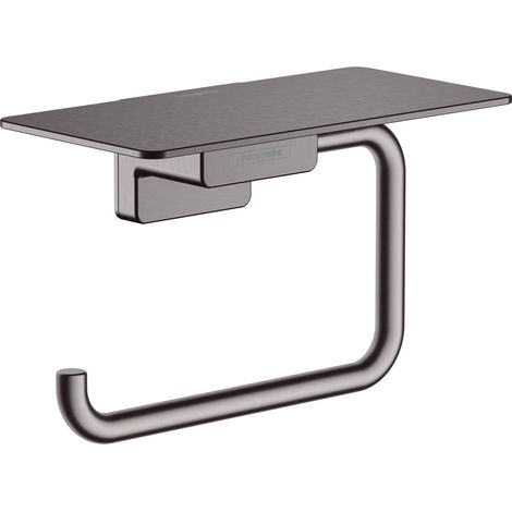 Hansgrohe AddStoris - Papierrollenhalter mit Ablage, Chrom schwarz gebürstet 41772340 (1/2)