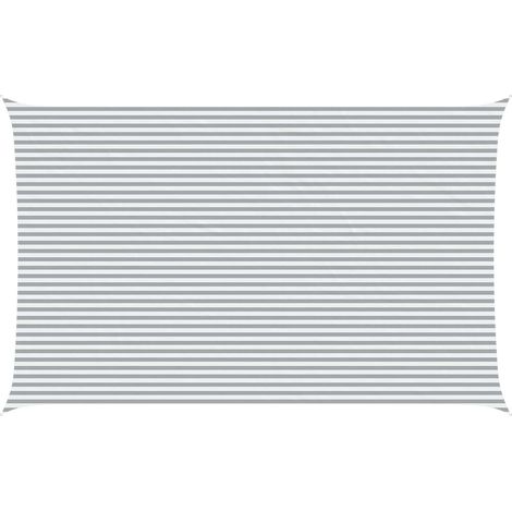 vidaXL Vela da ombra solare Grigio chiaro e bianco 8 x 5 m