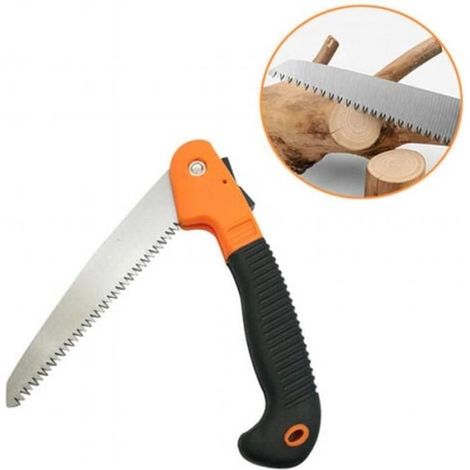 30cm Scie Elaguer à Main Bimétal Qualité Supérieure avec Revêtement en Téflon,de Sécurité pour Elagage,Emondage,Jardinage Camping (1/5)