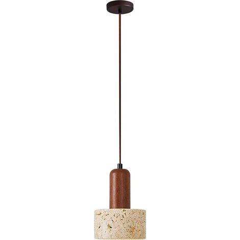 Suspension en Travertin Jaune Lustre Creative De Luxe Art Lampe de plafond Vintage Luminaire Plafonnier de Décoration pour Restaurant, Salon, Cuisine, Café (1/5)