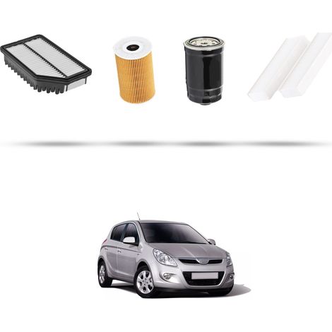 Kit tagliando 4 filtri compatibile con Hyundai i20 1.1 CRDi 55kw dal 2012 (1/5)