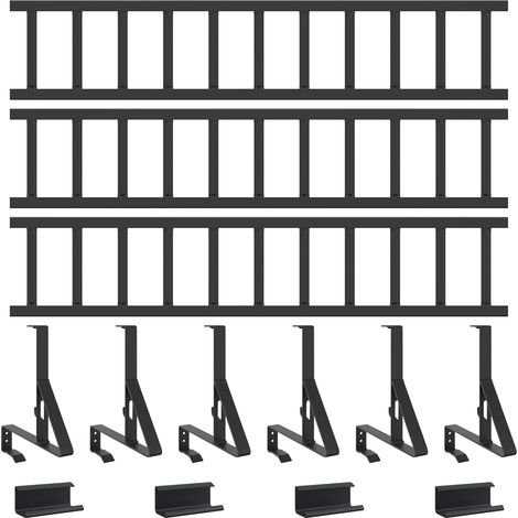 Roof Snow Guard Black 300 x 29.5 x 34.5 cm Steel vidaXL