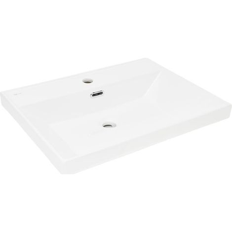 Lavabo SAT B-Way 61x46,5 cm ouverture pour un robinet au milieu (SATBW6046) (1/5)