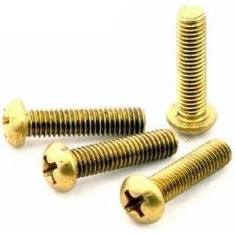Viti per metallo testa cilindrica ottone M3 x 20 - 12 pz.