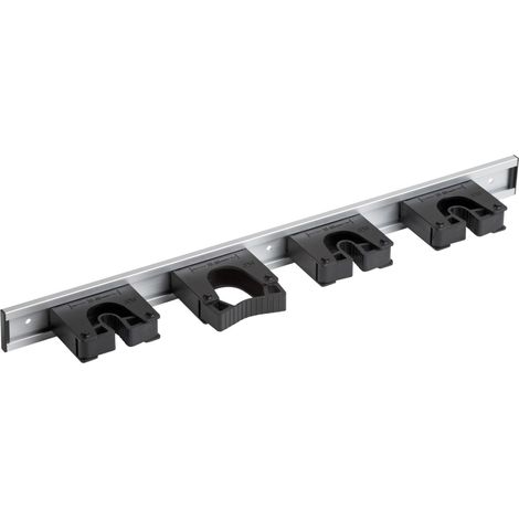 Meister Gerätehalterleiste 510 mm - Geräteleiste & 4 Gerätehalter - Aluminium - Leichte Montage