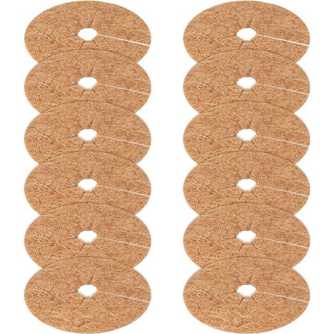 Set di 12 tappetini per piante in cocco, dischi di protezione per piante da 20 cm, tappetini in cocco, dischi per pacciamatura, tappetini di protezione per piante in vaso, anelli di protezione per le  (1/5)