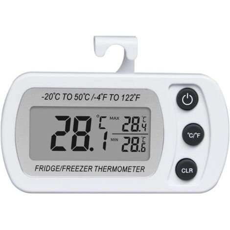 Réfrigérateur Thermomètre Lcd Affichage Numérique Étanche Thermomètre de Congélation Avec Crochet Magnétique (1/4)