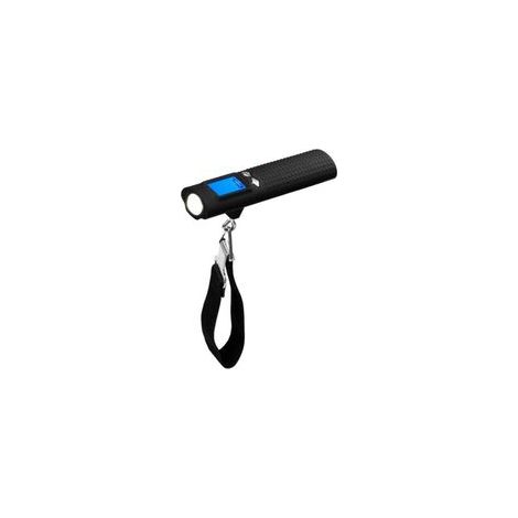 4 en 1 Pese bagage valise électronique rechargeable110Lb/50Kg LCD lampe torche de poche,Balance à bagages numérique portable Balance de voyage, chargeur téléphone pèse bagage voyage couleur noire (1/5)