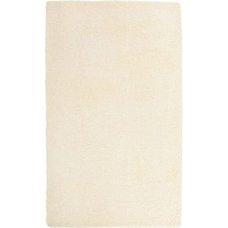 Tapis NAVARRA beige à poils longs 60 x 100 cm en polyester
