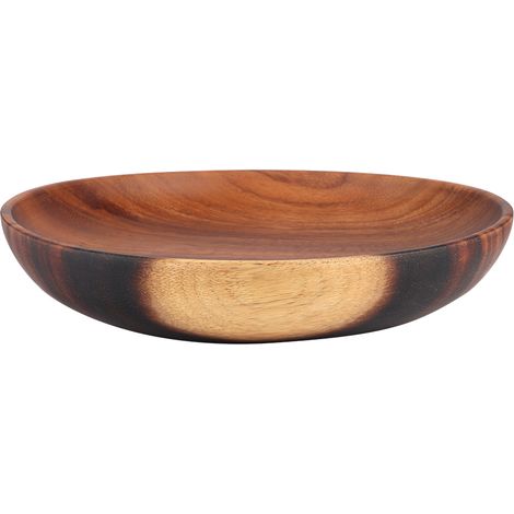 Bol à soupe/salade en bois de 24 cm, récipient alimentaire pour la maison, accessoire de cuisine (1/5)