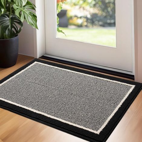 Paillasson - 60 x 90 cm - Tapis d'entrée intérieur - Tapis de passage intérieur - antidérapant et lavable - Couloir - empêche efficacement (1/5)