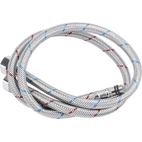 Raccord flexible G1/2 x M10 x soixante centimètres pour eau chaude et froide pour lavabo et évier cuisine