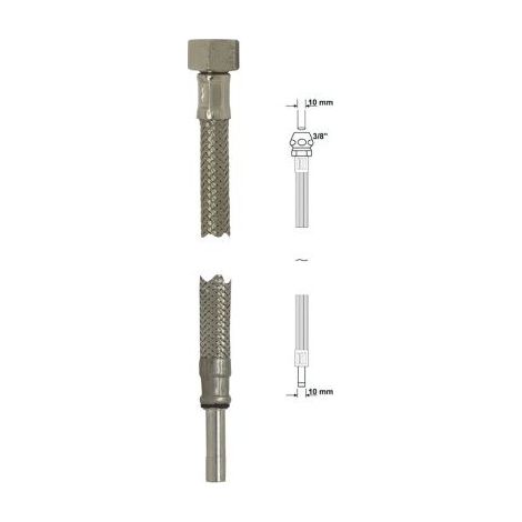 Empalme tubo flex. 500mm 10-10 mm