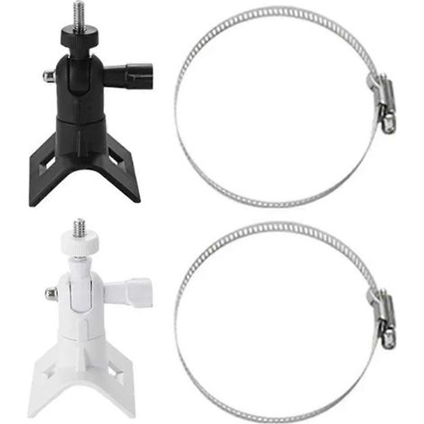 Collier de serrage réglable en acier inoxydable pour tuyau, support de fixation pour poteaux et tubes, engrenage à vis sans fin, accessoires pour caméras de sécurité A (1/4)