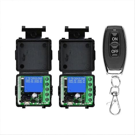 Interrupteur de télécommande universel pour portail, récepteur de relais codé 12 V CC 433 MHz pour éclairage LED de porte de garage (1/5)
