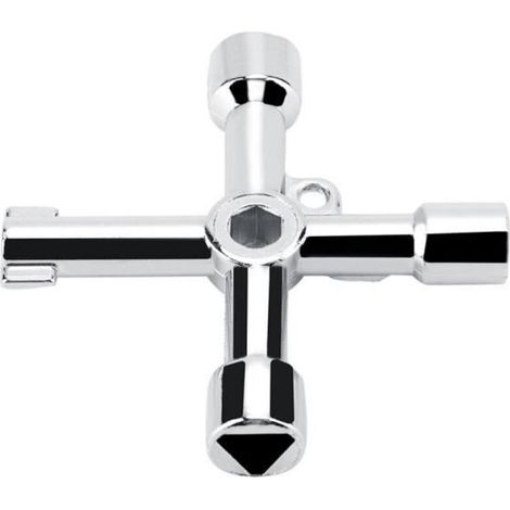 Clé multifonction - HURRISE - Clé triangulaire de trou rond de croix - Acier inoxydable - Portable (1/4)