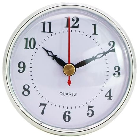Horloge miniature à quartz avec chiffres arabes, 80 mm (1/5)