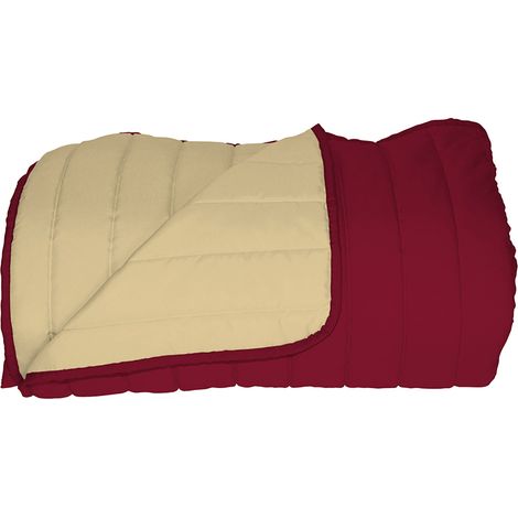Trapuntino estivo bicolore made in Italy 3 misure 25 colori trapunta leggera Panna/Bordeaux - 1 Piazza e mezza (1/2)