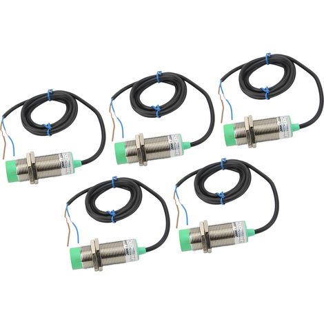 capteurs de proximité à 2 fils, normalement ouverts, distance de détection de 10 mm, connecteur M24x1,5, interrupteur de détection, 90-250 V CA (1/5)