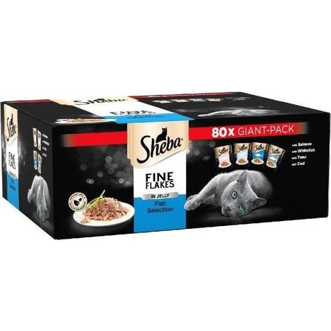 Gelatina al gusto di pesce Sheba Delicacy 80x85g