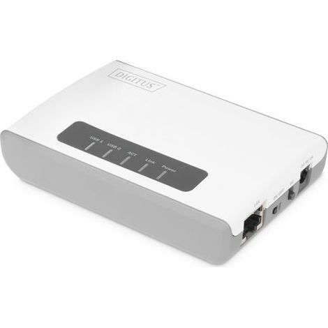 Digitus Wireless Multifunction Network Server USB 2.0 a 2 porte, 300 Mbps (1/4)