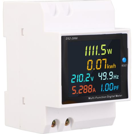 Compteur d'énergie numérique monophasé Din Rail tension ca courant facteur de puissance fréquence testeur d'utilisation de l'électricité (1/5)